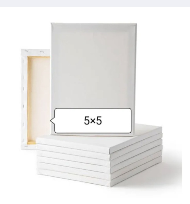 White Mini Canvas 5x5 inch - 1 Pcs