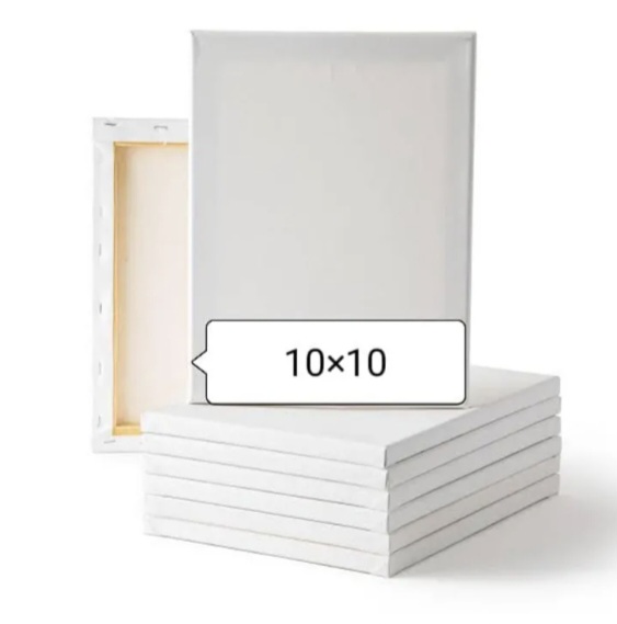 White Mini Canvas 10x10 inch - 1 Pcs