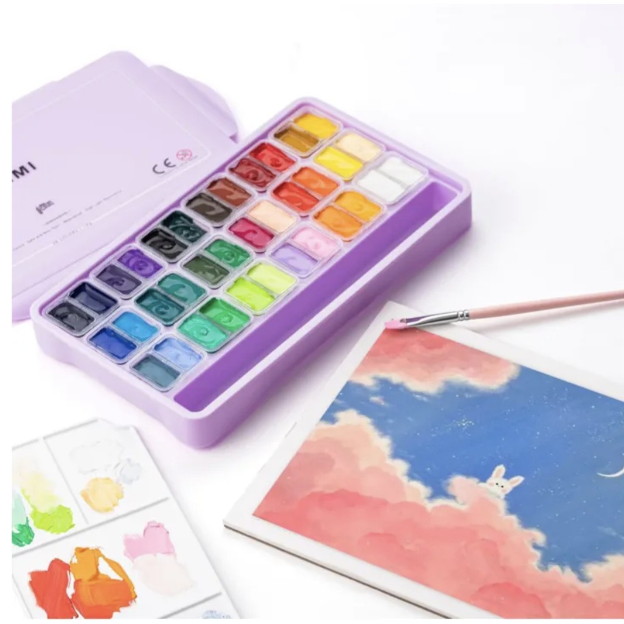 HIMI Gouache Paint Set，Art Supplies for Professionals，36 Colors 12g，