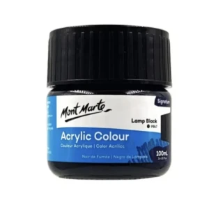 Mont Marte Acrylic Colour Paint Signature 100ml - Lamp Black