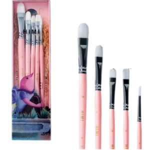 HIMI Little Bird Paint Brushes Set 5 Pcs for Acrylic Oil Gouache Paint