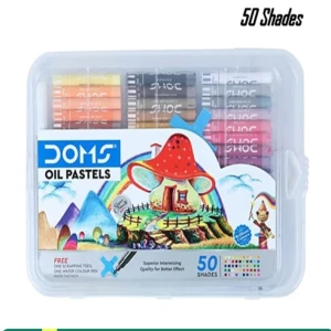 Doms' oil pastel plastic box 50 sheds - Great Value - Great to Have